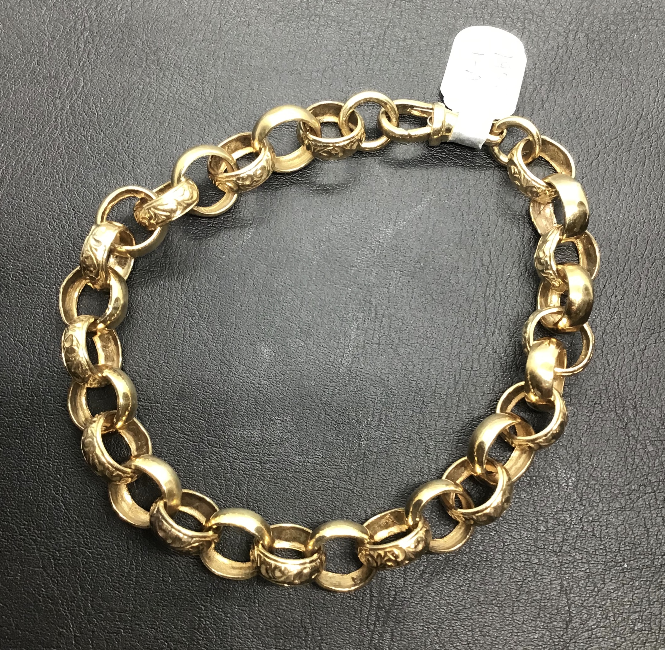 9ct Gold 20cm Solid Belcher Bracelet With Diamond Set Padlock | Angus &  Coote